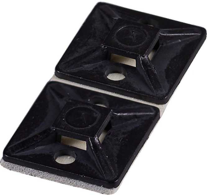 Klebesockel schwarz bis 3,6mm 19x19mm 