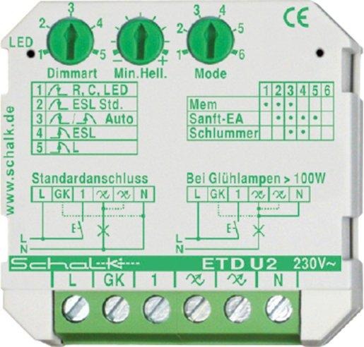 Universal Tastdimmer UP 230 V AC 500 W 
