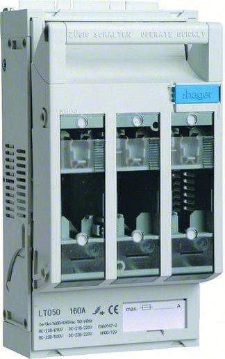 NH00-Trenner 3 x 160 A Hutprofils. 70 mm² 