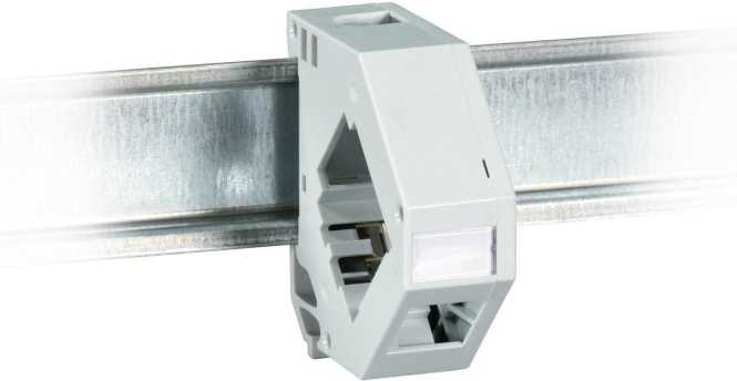 1fach Modulhalter für Montage auf Hutschiene anreihbar 