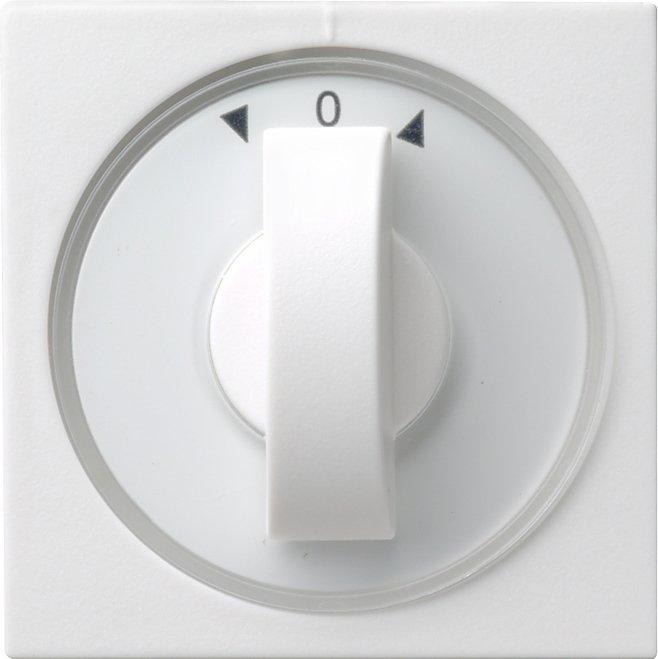Abdeckung Knebel für Zeit und Jalousie System 55 reinweiß matt 