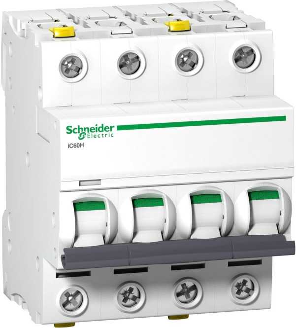 LS-Schutzschalter 4-polig 10kA /15kA C-Char 40A 4TE 