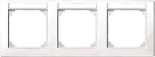 Abdeckrahmen 3-fach mit Beschriftungsträger waagerechte Montage 