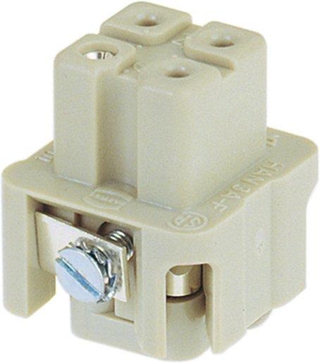 Han A Buchseneinsatz 3-polig Schraubanschluss 400V / 10A 