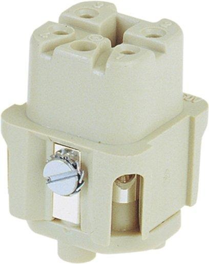 Han A Buchseneinsatz 4-polig Schraubanschluss 400V / 10A 