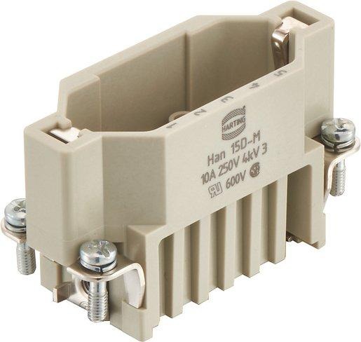Han D Stifteinsatz 15-polig Crimpanschluss 250V / 10A 