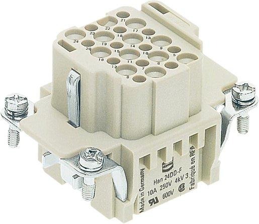 Han DD Buchseneinsatz 24-polig Crimpanschluss 250V / 10A 