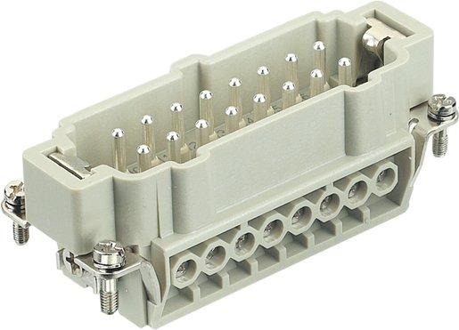 Han E Stifteinsatz 16-polig Schraubanschluss 500V / 16A 