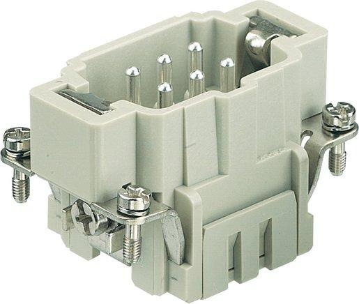 Han ES Stifteinsatz 6-polig Käfigzugfederanschluss 500V / 16A 