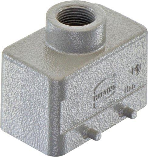 Han 10B Tüllengehäuse gerader Kabelausgang Zinkdruckguss Querbügel 