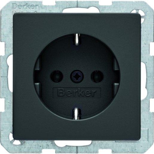 Steckdose SCHUKO Q.1/Q.3 anthrazit samt 