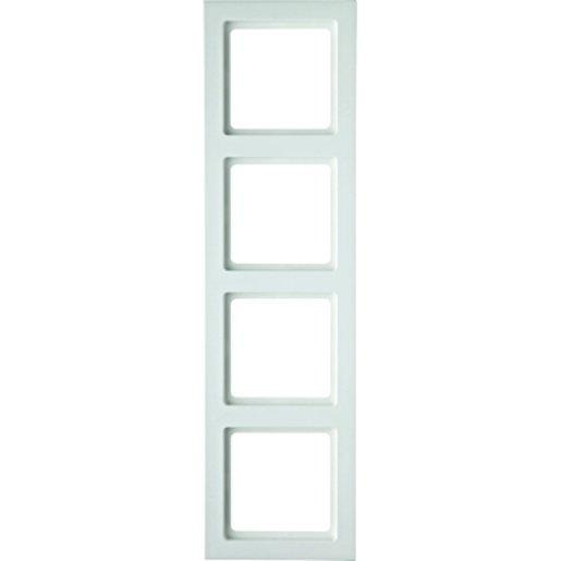 4-fach Rahmen Q.3 polarweiß samt 