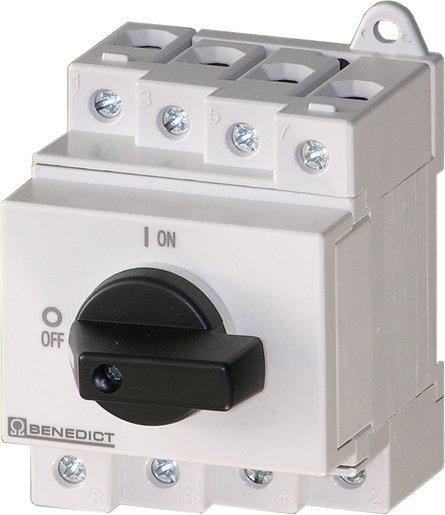 DC-Schalter Reiheneinbau 4-polig 