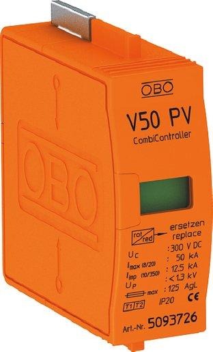 Blitz- und Überspannungsableiter V50 Oberteil für PV-Anlagen 300V DC 
