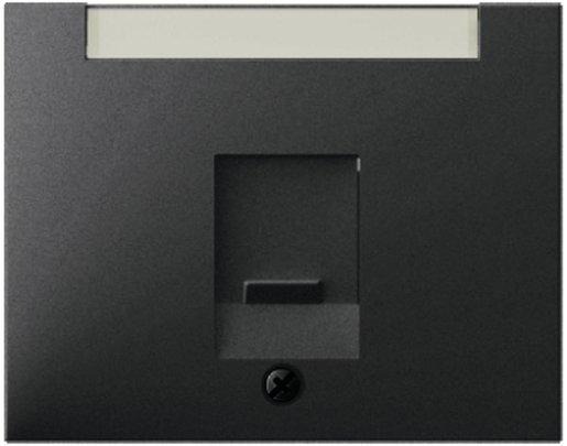 Zentralstück mit Staubschutzschieber Beschriftungsfeld K.1 anthrazit 