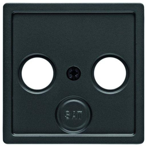 Zentralstück für Antennen-Steckdose 2- u nd 3 Loch Q.1/Q.3 anthrazit 