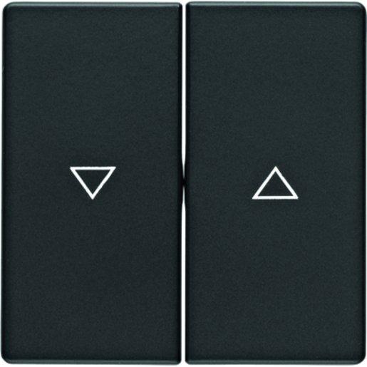 Wippen mit Aufdruck Symbol Pfeil Q.1/Q.3 anthrazit samt 