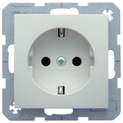 Steckdose SCHUKO S.1/B.3/B.7 polarweiß glänzend 