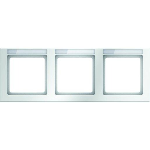 1-fach Rahmen mit Einsatz Beschriftungsfeld Q.3 polarweiß samt 