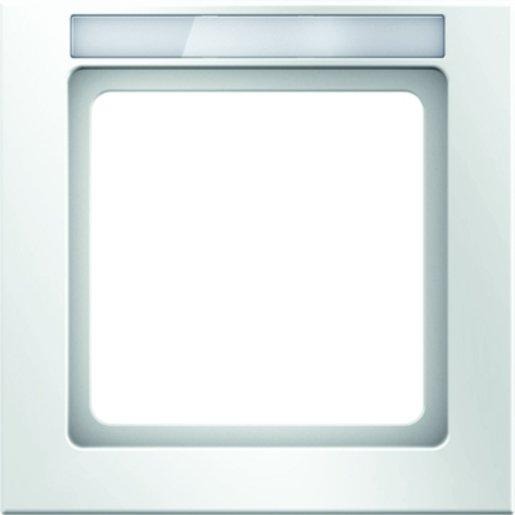 1-fach Rahmen mit Einsatz Beschriftungsfeld Q.3 polarweiß samt 