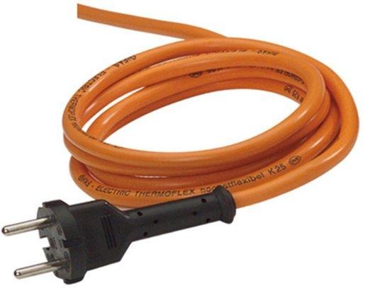 Anschlussleitung 3m Thermoflex Kabel  2x1,0 und angespritzt Konturenstecker 16A 