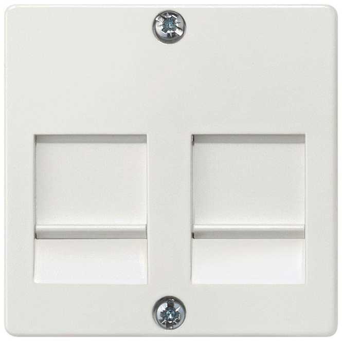 DELTA i-system titanweiß Abdeckplatte mit Verschlussschieber für Trag 