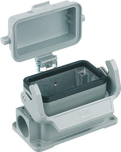 Sockelgehäuse Han 10B niedr. BF Kabeleing. 2xM20 seitlich KST Kappe 