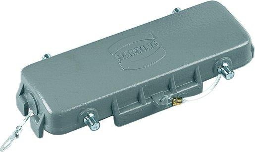 Abdeckkappe für Gehäuseunterteil Han 24B mit Verriegelung Nietbolzen 