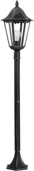 Pollerleuchte H-1200 schwarz/silber-Patina NAVEDO E27 1x60W IP44 