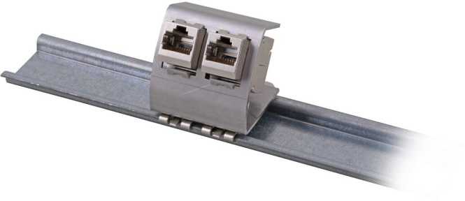 Hutschienenadapter für 1x Keystone Module 