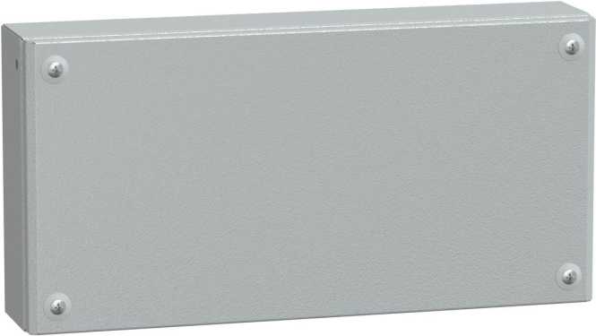 SBM Industriegehäuse Stahlblech RAL7035 ohne Montageplatte H200 x B400 x T80 mm 