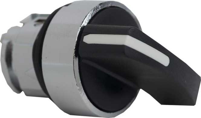 Frontelement Wahlschalter 2 Stellungen Ø 22 mm schwarz 