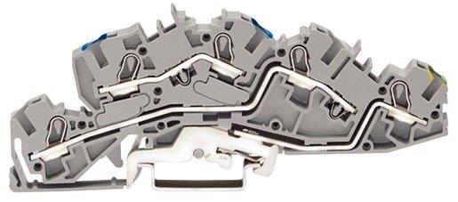 Installations-Etagenklemme N/L/PE 0,5 - 6 mm² grau 