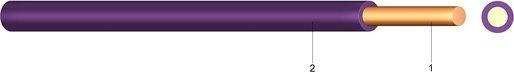 PVC Aderleitung Ye 1,5 violett 100m Bund foliert 