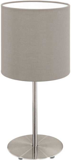 Tischleuchte 1xE27 60W H40cm Schirmfarbe Taupe/Innenseite weiss 