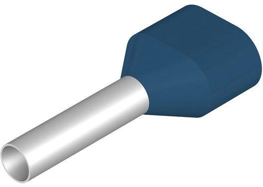 Zwillings-Aderendhülse 2,5 mm² / 12 mm / blau (RAL 5012) 