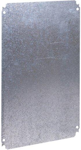 Einfache Montageplatte H 600 x B 600 mm aus verzinktem Stahl 