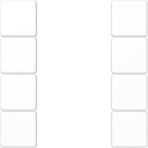 Tastensatz komplett 4-fach Serie A / AS alpinweiß 