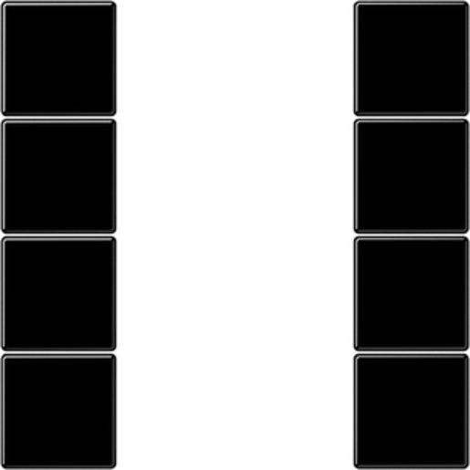 Tastensatz komplett 4-fach schwarz Serie LS 