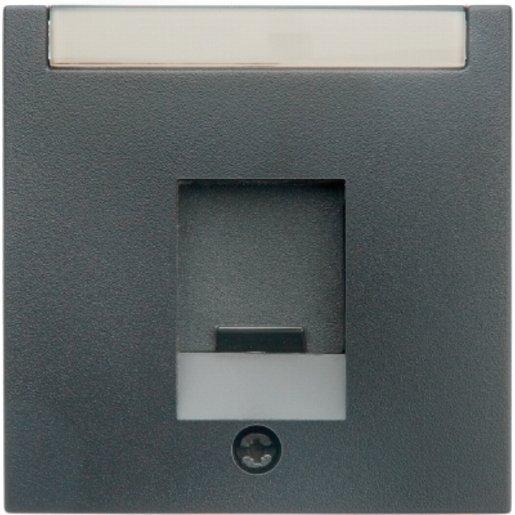 Zentralstück mit Staubschutzschieber undBeschriftungsfeld Berker B.3/B 