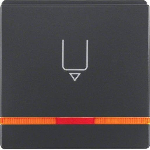 Hotelcard-Schaltaufsatz mit Aufdruck undoranger Linse Berker Q.1/Q.3 a 