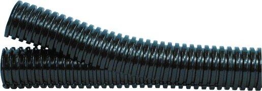 Wellrohr aus PP geschlitzt u.verschließbar UV beständig sw 23 50m 