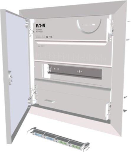Hohlwand Kleinverteiler mit flacher Stahlblechtür 1-reihig 