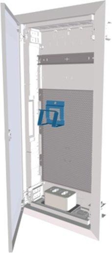 Hohlwand Kleinverteiler Multimedia mit flacher Stahlblechtür 4-reihig 