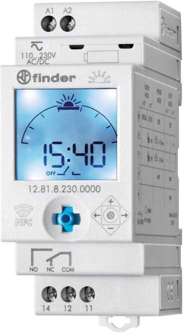 Schaltuhr Reiheneinbau 1W - Astro Joystick / NFC programmierbar Android / iOS 