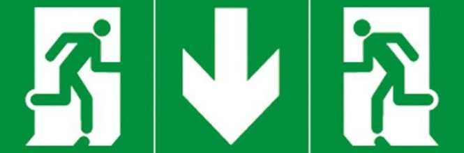 Piktogramm Pfeil Ausgang 100 x 200 mm 