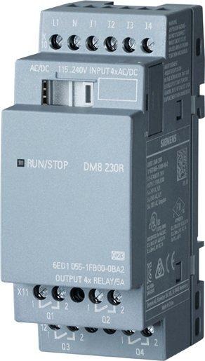 LOGO! DM8 230R Erweiterungsmodul SV/E/A 230V/230V/Relais 4 DE/4 DA 