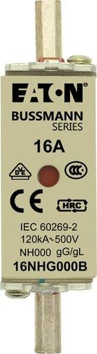 Sicherungseinsatz Niederspannung 16 A AC 500 V NH000 gL/gG IEC 