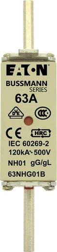 Sicherungseinsatz Niederspannung 63 A AC 500 V NH01 gL/gG IEC 