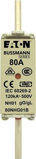 Sicherungseinsatz Niederspannung 80 A AC 500 V NH01 gL/gG IEC 